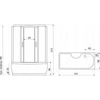 Cabina dus cu hidromasaj XL 150
